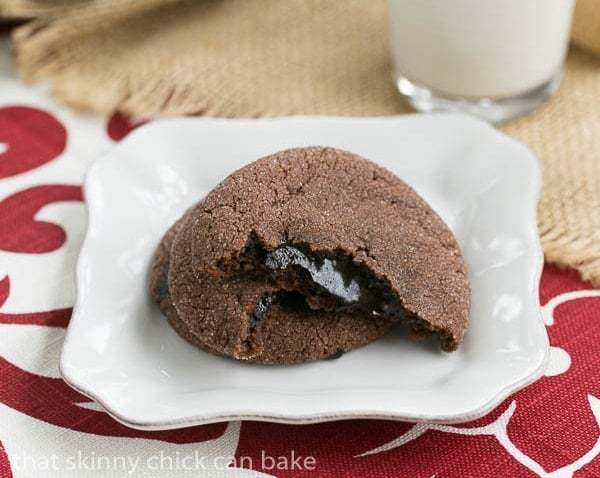 Chocolate Lava Cookies - With Rich Fudgy Centers - That Skinny Chick Can Bake