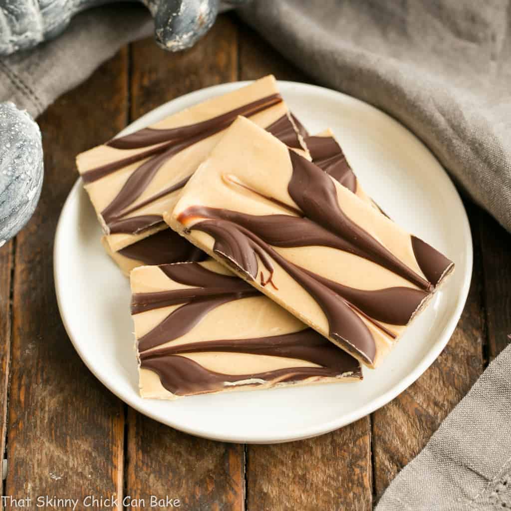Peanut Butter Chocolate Tiger Bark - Easy Holiday or Hostess Gift - That Skinny Chick Can Bake