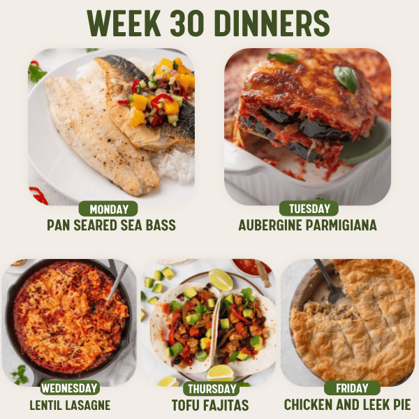 Week 30 Dinners - 3/8/26