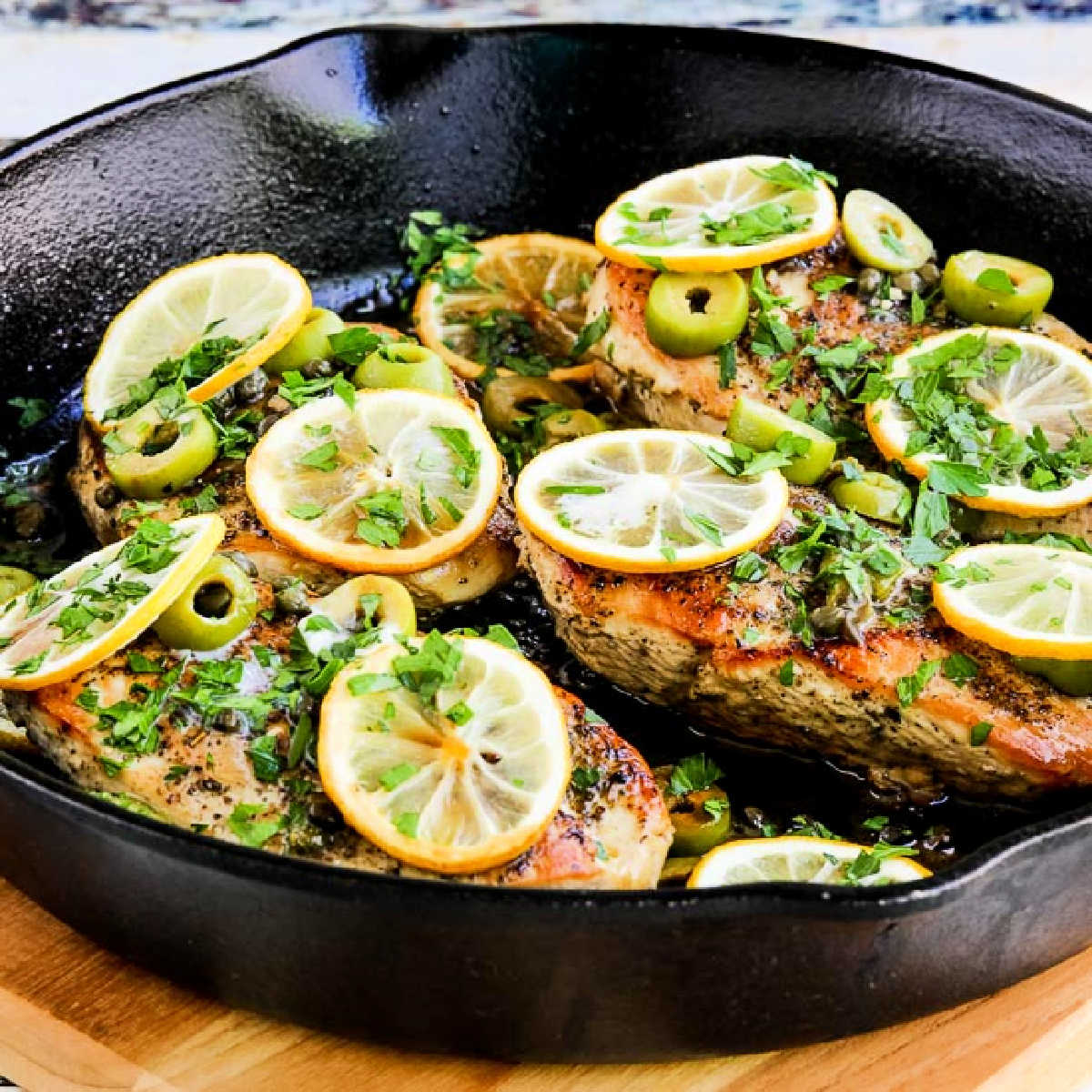 Chicken with Lemon, Green Olives, and Capers