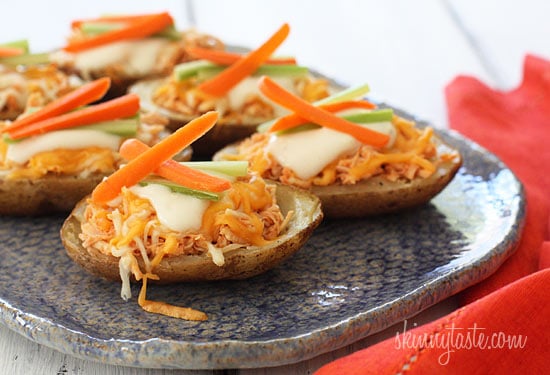 Buffalo Chicken Potato Skins