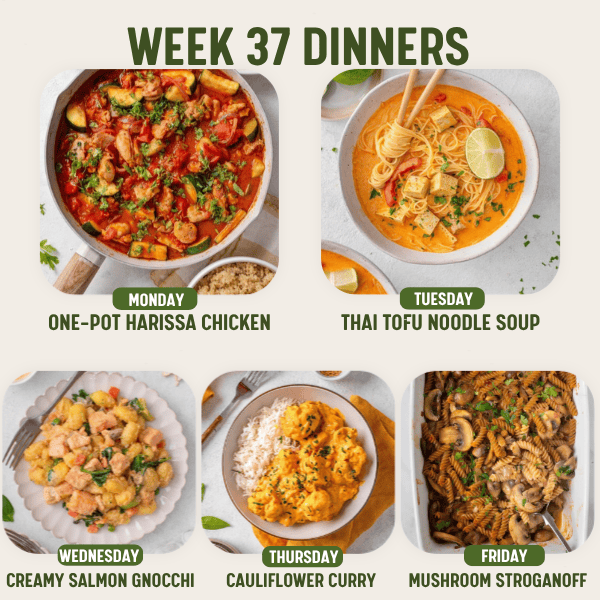 Week 37 Dinners - 21/9/26