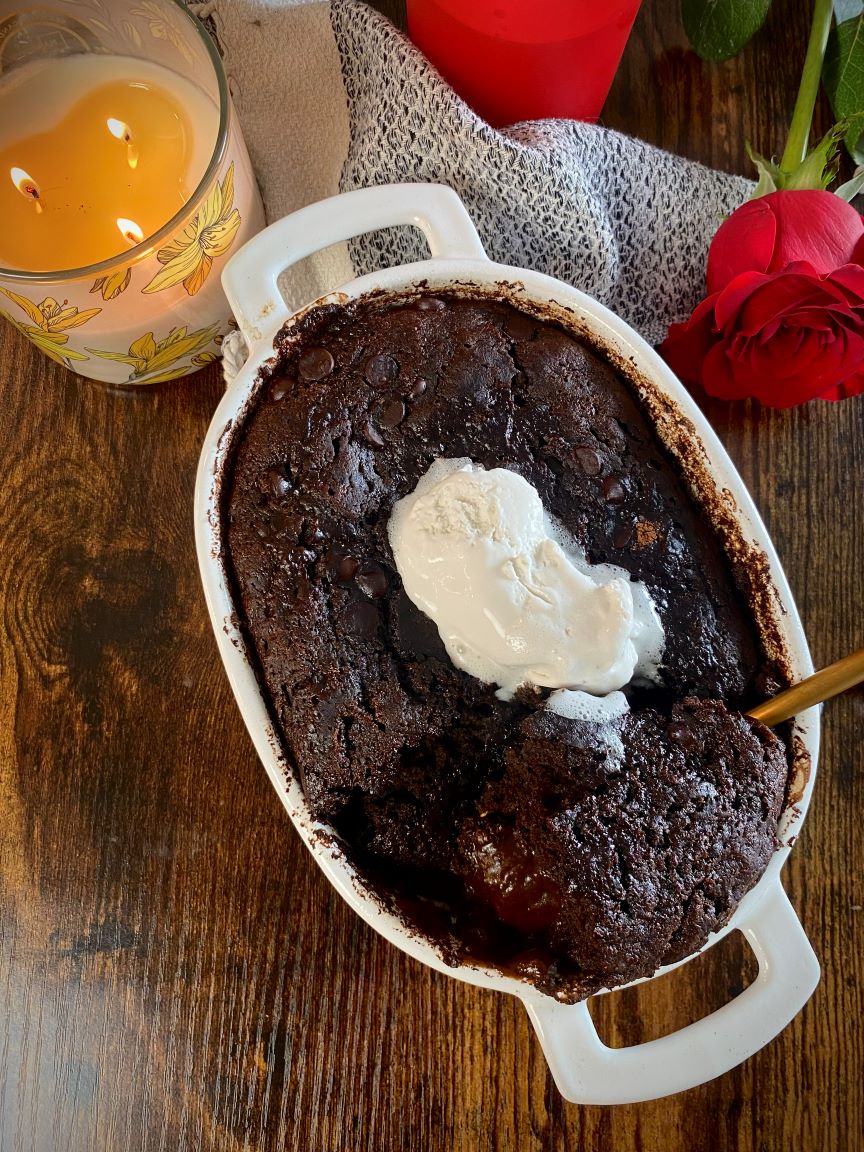 The Best Vegan Chocolate Pudding Cake