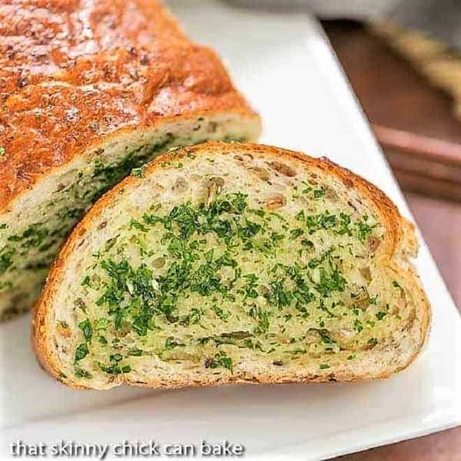 Herb Garlic Bread - Easy & Addictive - That Skinny Chick Can Bake
