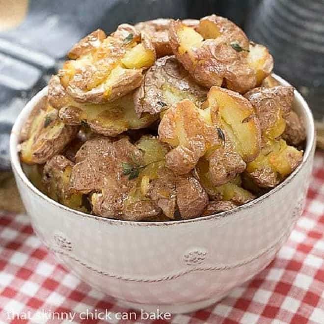 Crispy Smashed Potatoes - A genius recipe for addictive roasted potatoes!