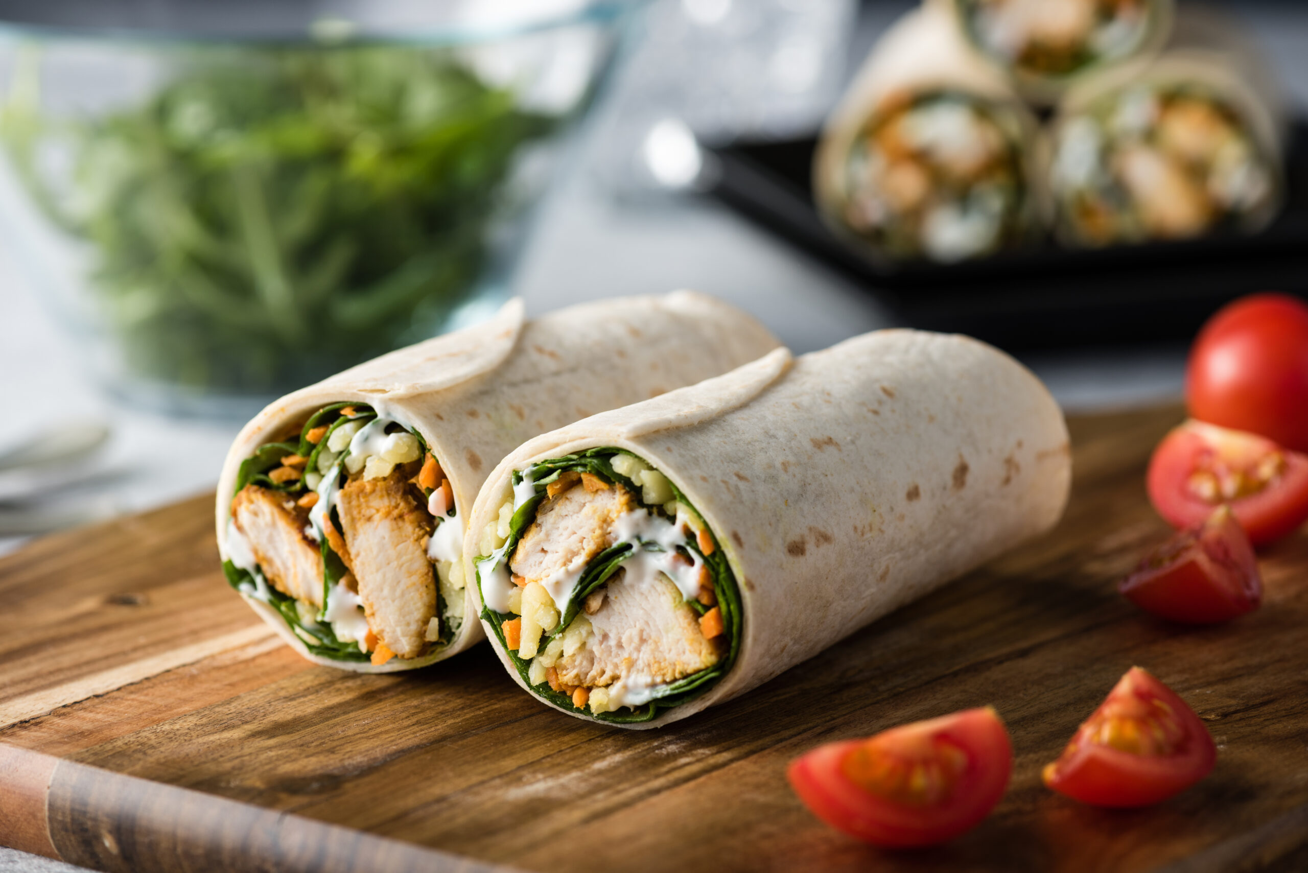 Tandoori Spiced Chicken Wraps