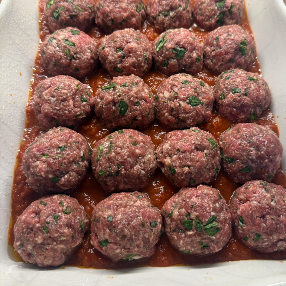High Protein Meatballs with Spinach