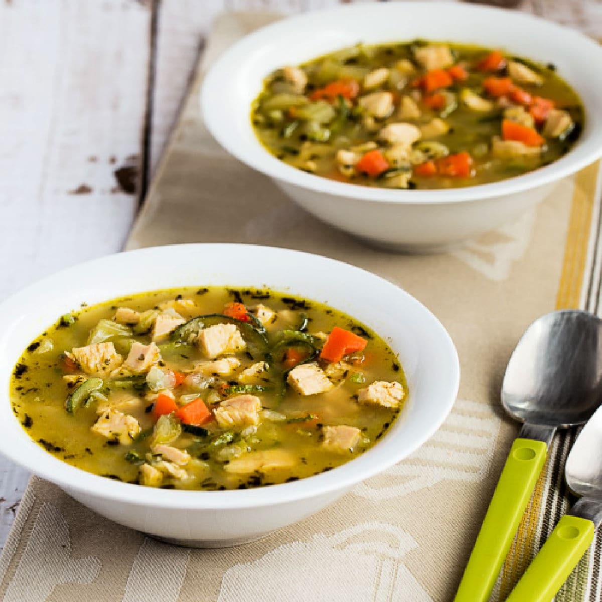 Low-Carb Turkey Soup with Zucchini