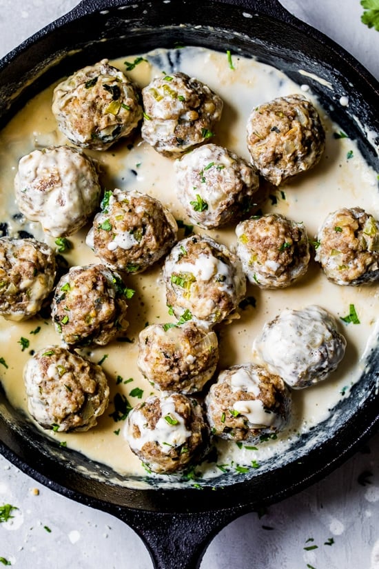 Creamy Swedish Meatballs (No Heavy Cream!)