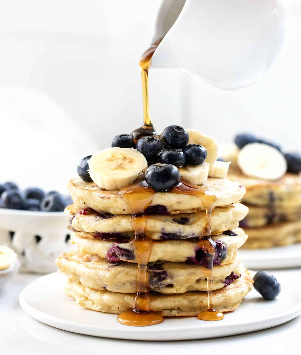 Blueberry Banana Buttermilk Pancakes