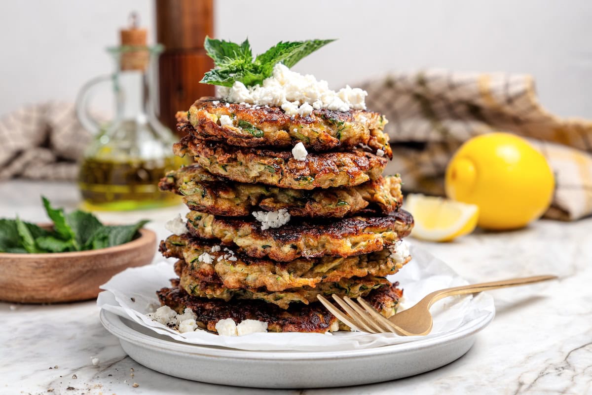 Zucchini Fritters With Feta and Mint