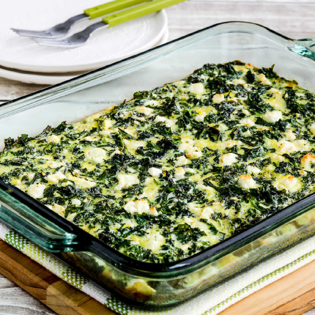 Kale and Feta Breakfast Casserole