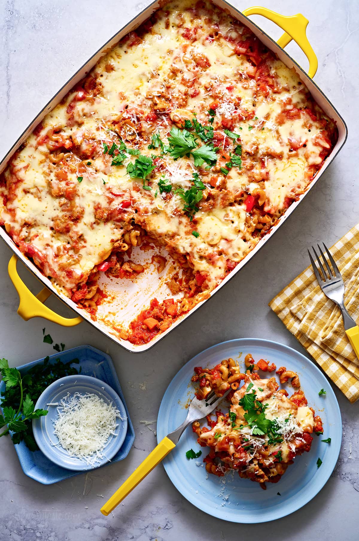 Easy Macaroni Casserole (No Boiling Required)