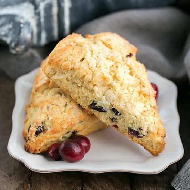 Cranberry Eggnog Scones