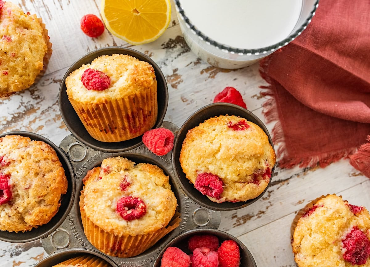 The Secret to Ultra-Soft Raspberry Lemon Muffins (Ricotta!)