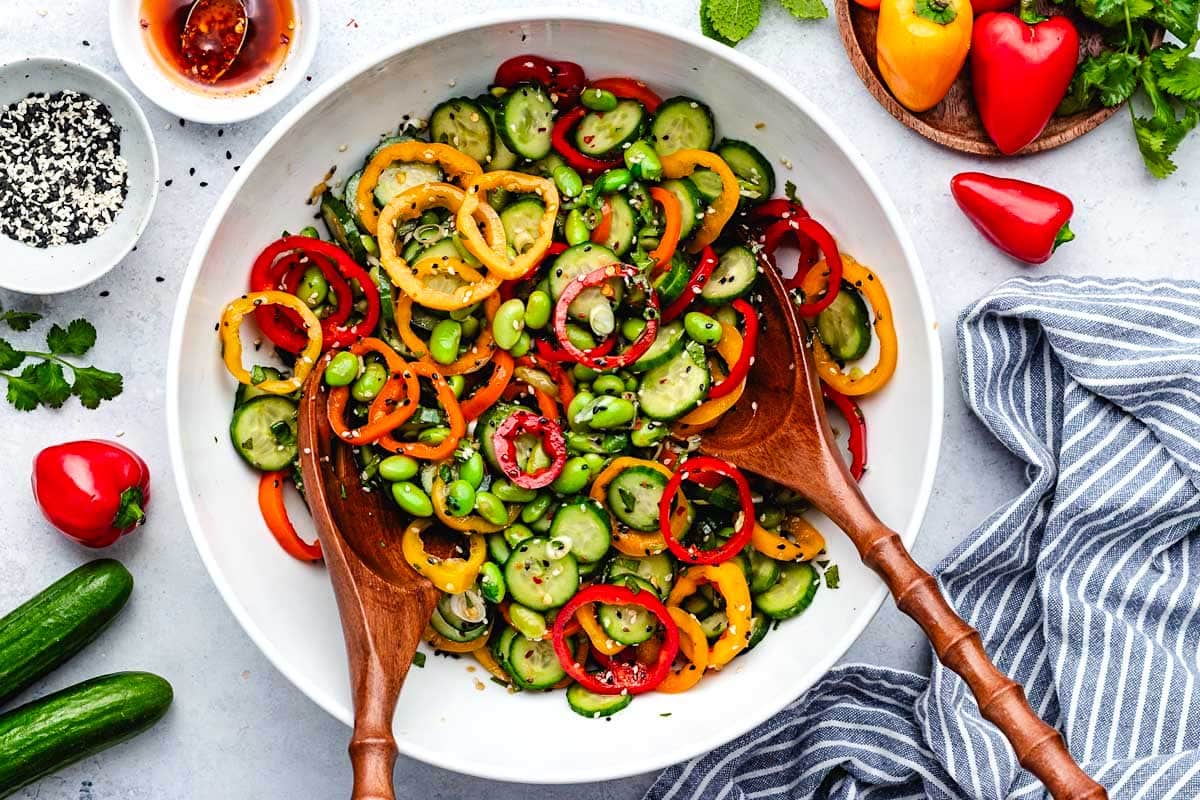 I Cant Stop Making This Crunchy Cucumber Sweet Pepper Salad