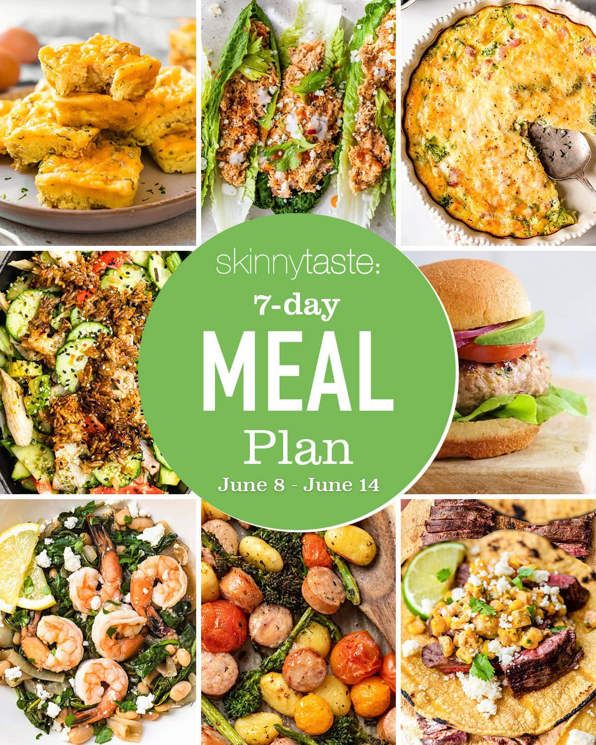 Free 7 Day Healthy Meal Plan (June 8-14)