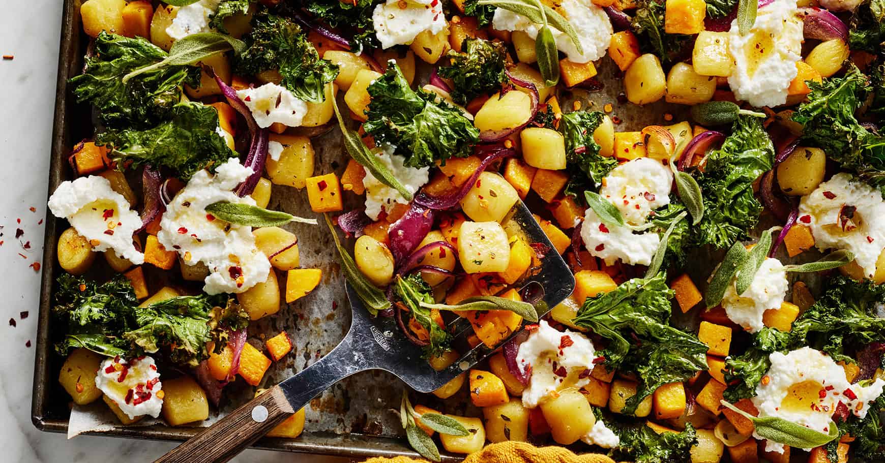 Butternut squash gnocchi is the sheet pan dinner I make every single fall