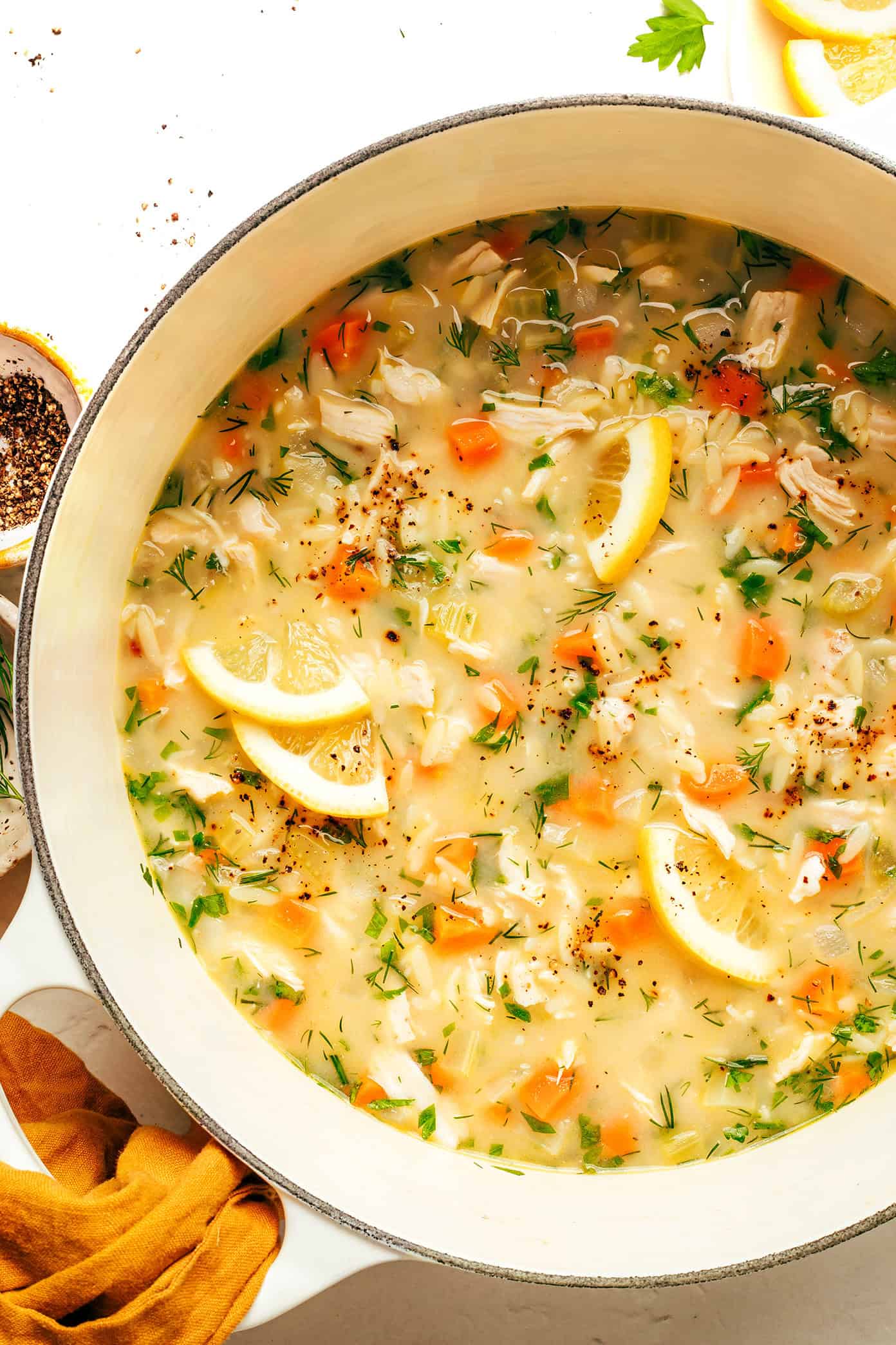 Lemony Orzo Chicken Soup
