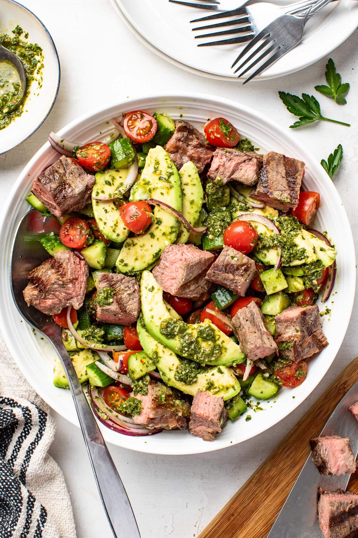 Chopped Chimichurri Steak Salad (Easy High-Protein Salad)