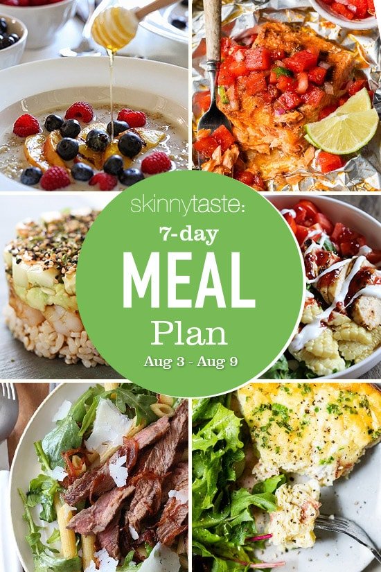 7 Day Healthy Meal Plan (Aug 3-9) 7 Day Healthy Meal Plan (Aug 3-9)