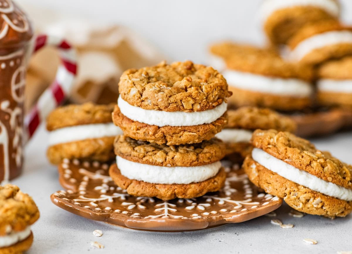 Gingerbread Oatmeal Cream Pies  The Ultimate Holiday Cookie!