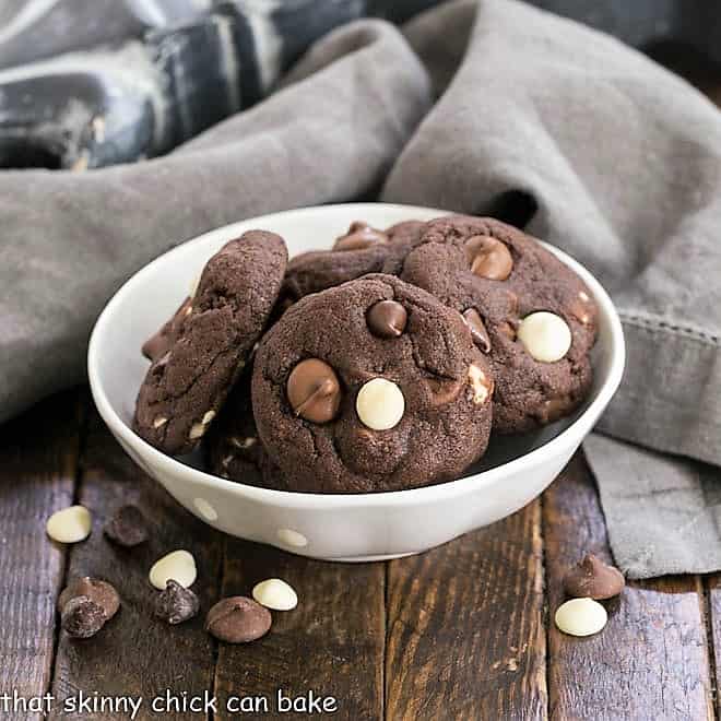 Quadruple Chocolate Cookies - That Skinny Chick Can Bake