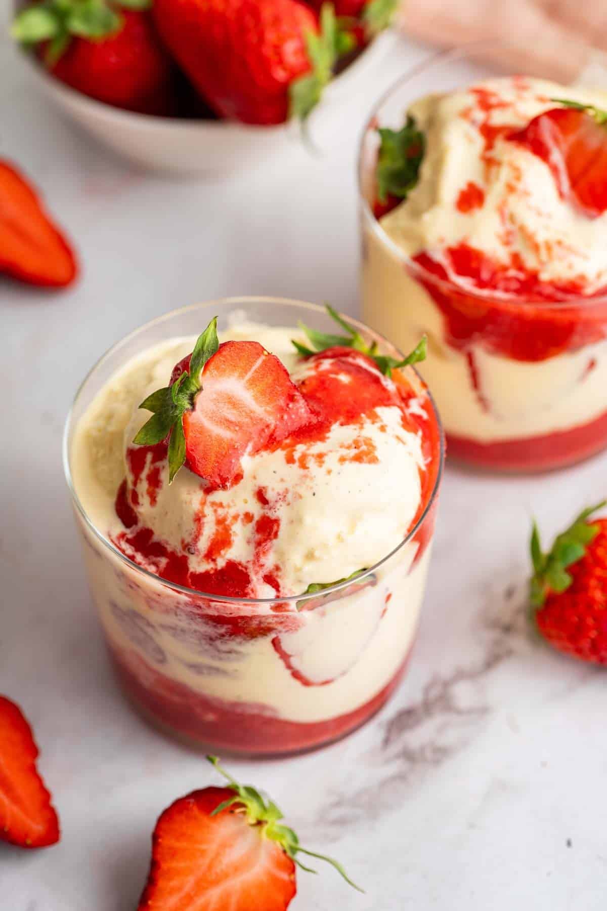 Strawberry Sundae Recipe - Dessert for Two