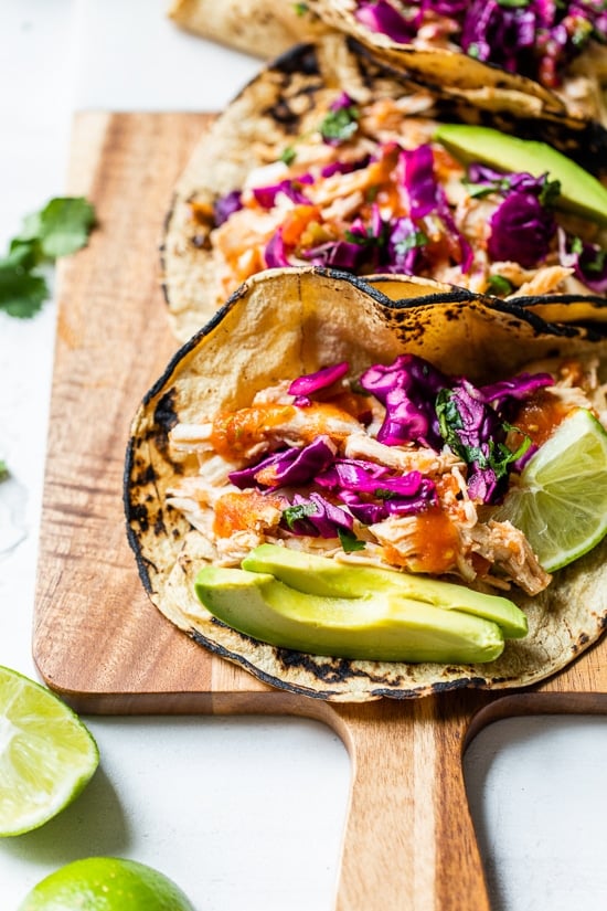 Easy Dump-and-Go Slow Cooker Chicken Tacos
