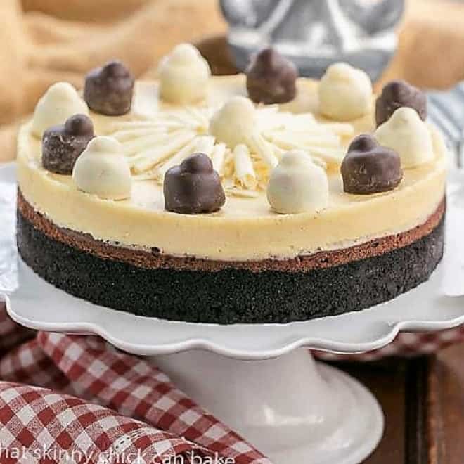 Layered Chocolate Cheesecake - That Skinny Chick Can Bake