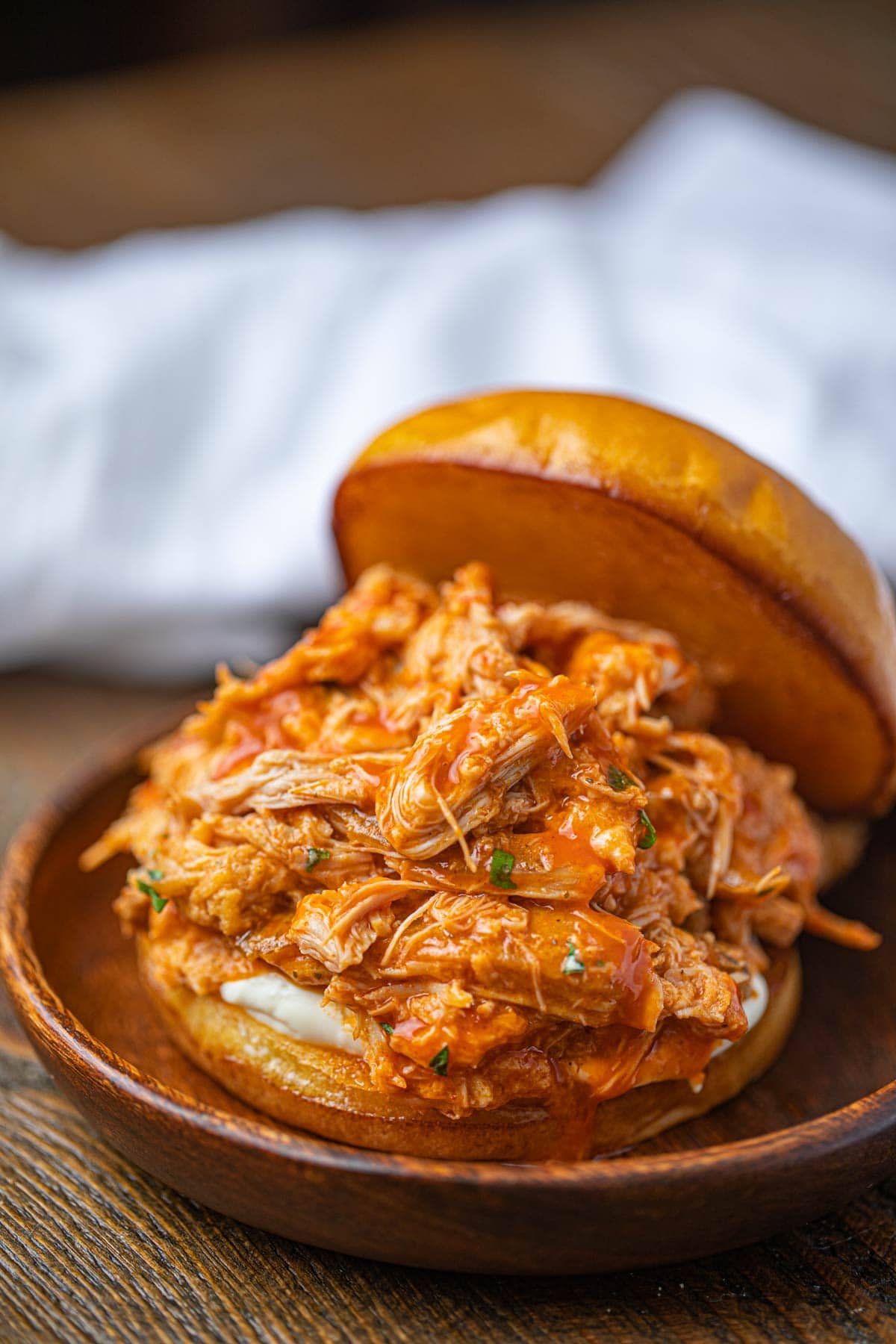 Slow Cooker Buffalo Chicken Sandwiches - Dinner, then Dessert Slow Cooker Buffalo Chicken Sandwiches - Dinner, then Dessert