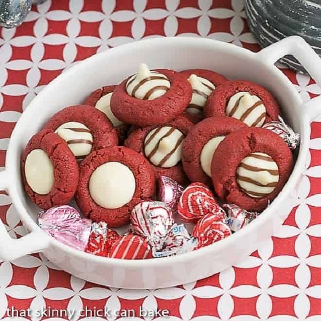 Red Velvet Thumbprints - With Pro-Tips - That Skinny Chick Can Bake