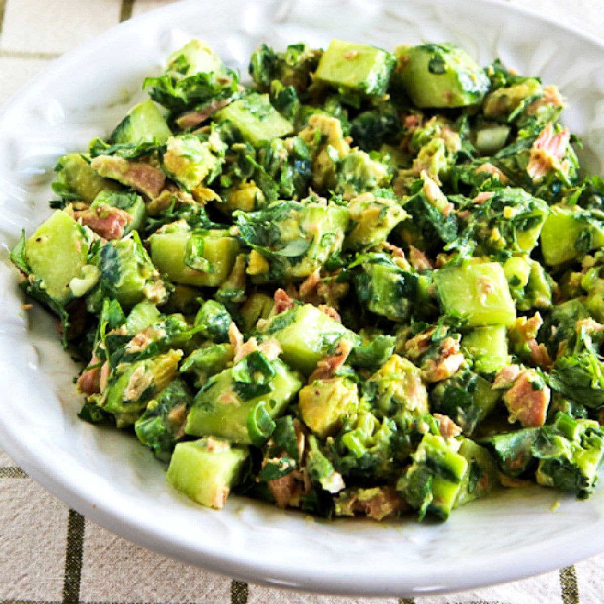 Tuna Cucumber Avocado Salad
