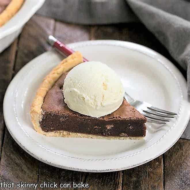 Fudgy Brownie Pie - Upscale Brownie Treat - That Skinny Chick Can Bake