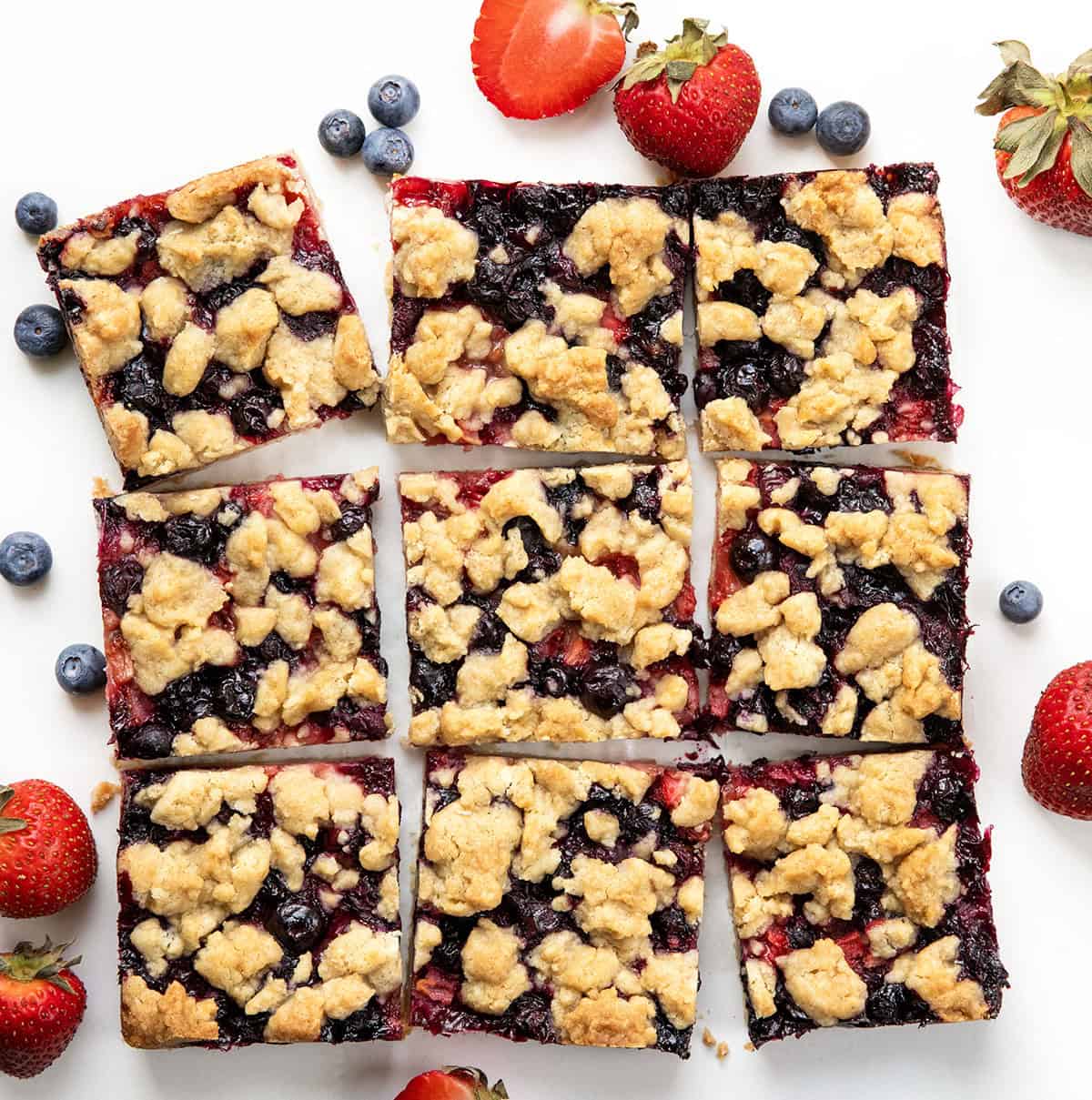 Strawberry Blueberry Crumble Bars