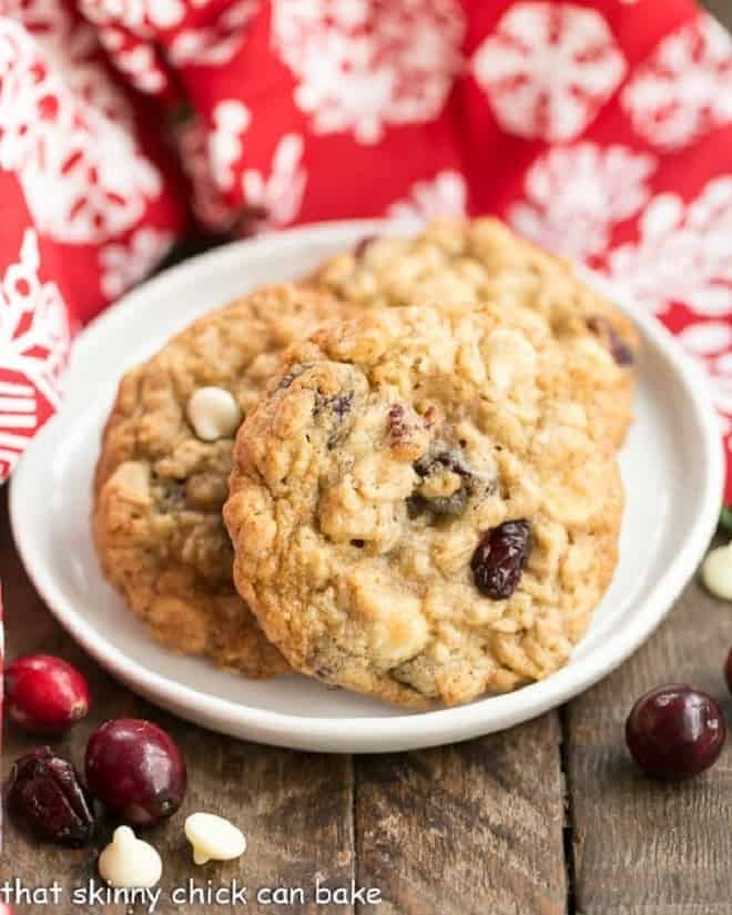 Gingered Cranberry Oatmeal Cookies