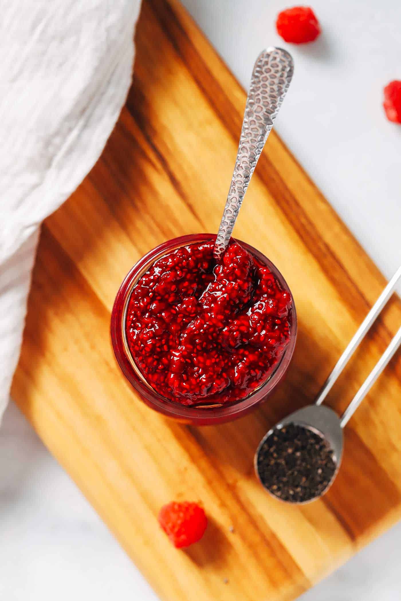 Raspberry Chia Jam - Making Thyme for Health