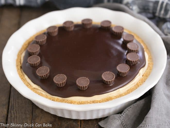 Frozen Chocolate Peanut Butter Pie - Perfect for Reeses