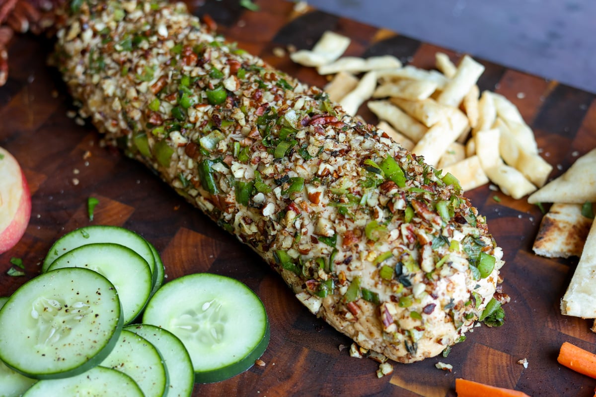 Holiday Vegan Cheese Log