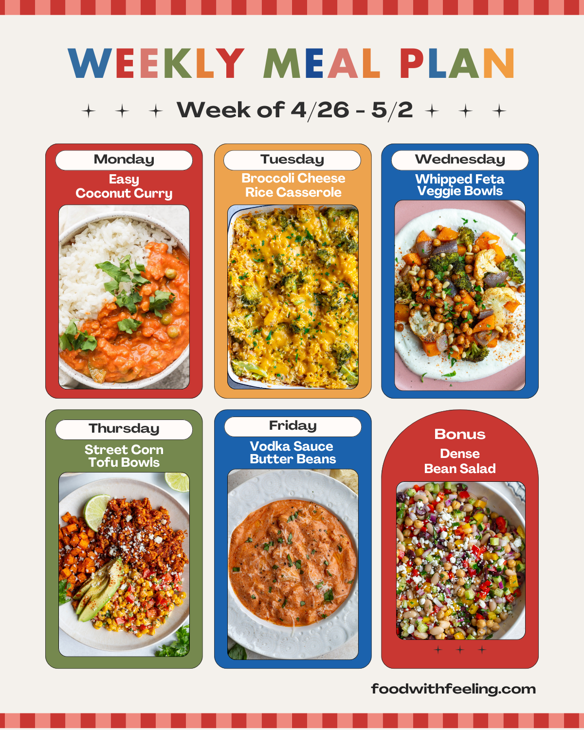 Meal Plan #41 - Food with Feeling