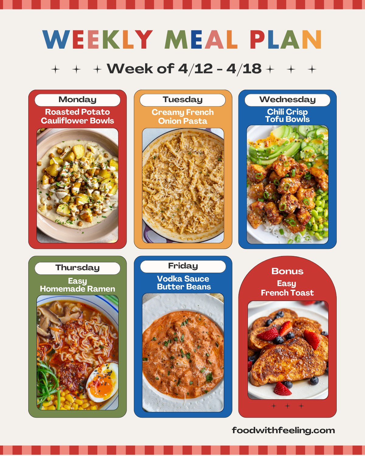 Meal Plan #39 - Food with Feeling