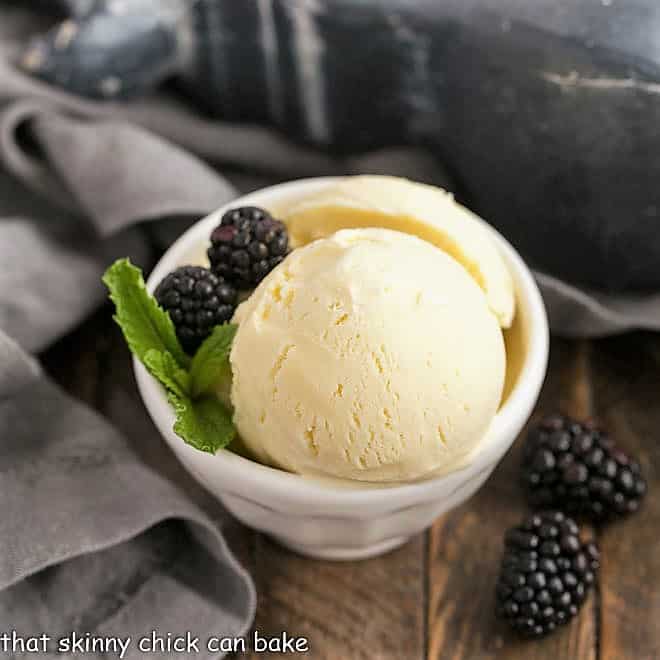 White Chocolate Ice Cream - Sweet & Luscious! - That Skinny Chick Can Bake