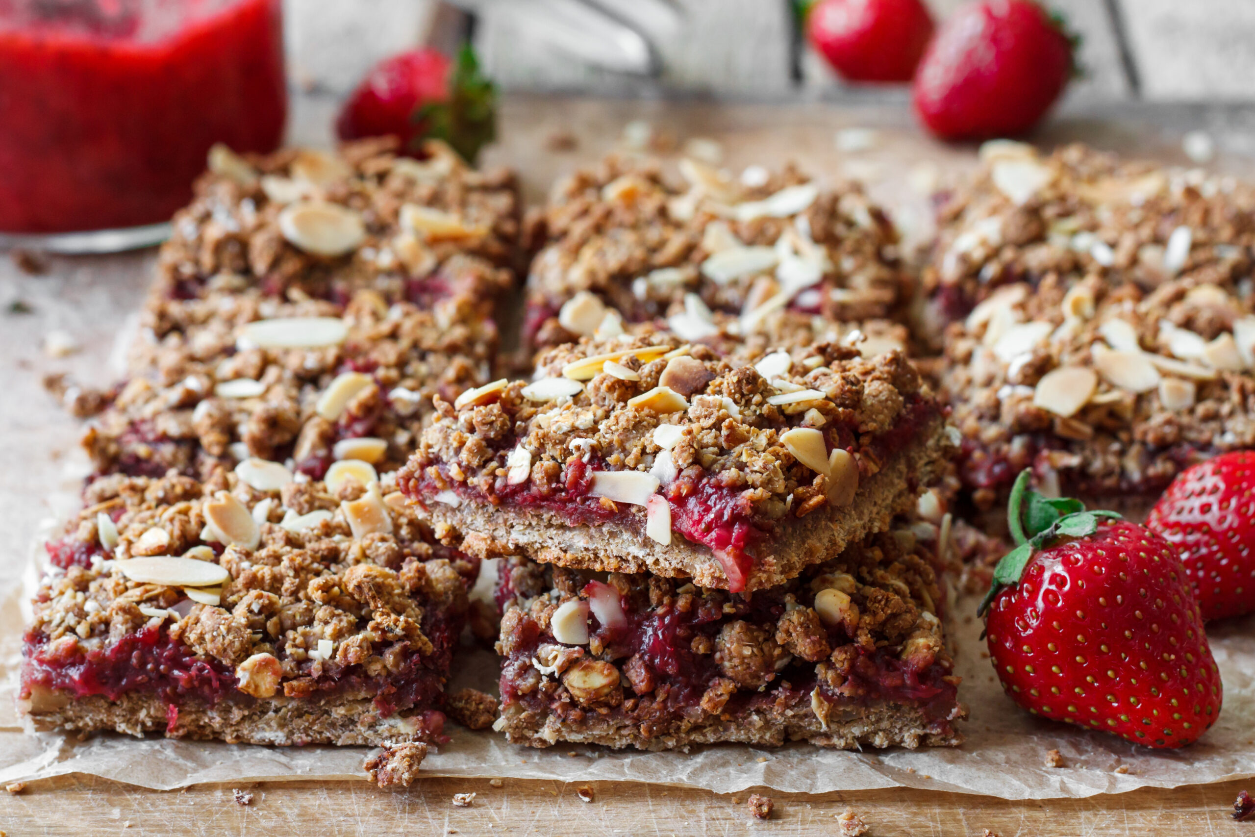 Strawberry Oat Bars