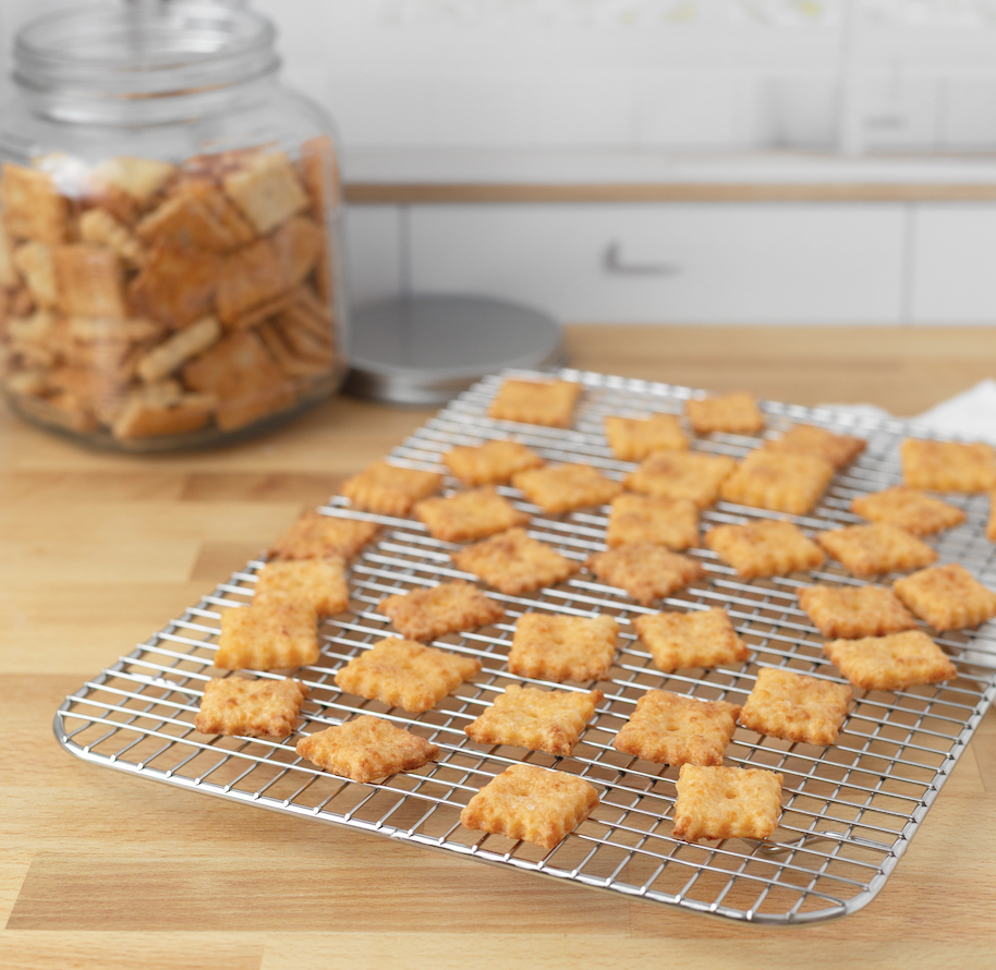 Healthier Homemade Cheese Crackers