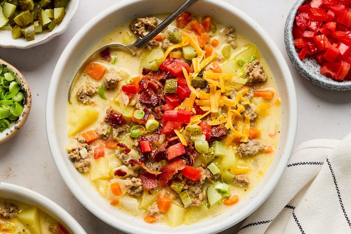 Cheeseburger Soup Is Everything You Love About a Burger in One Bowl