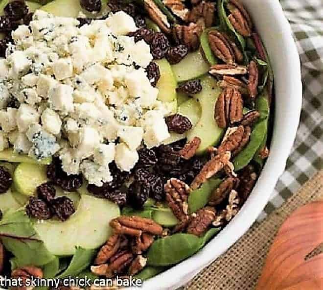 Winter Salad - Apples, Pecans, Blue Cheese & Dried Cherries - That Skinny Chick Can Bake