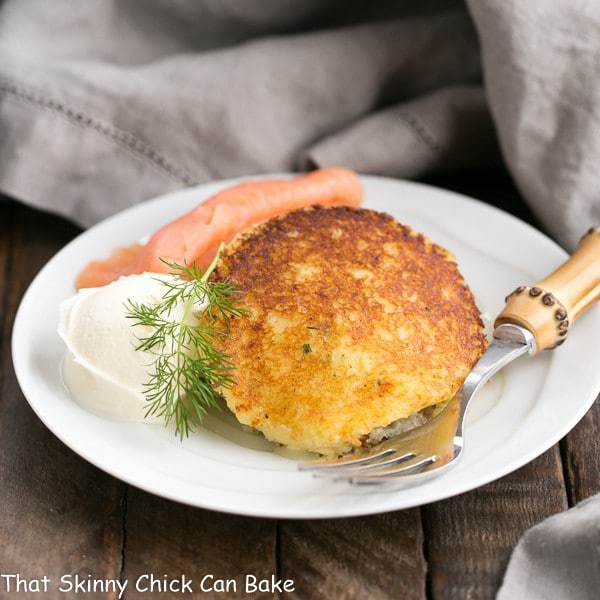 Gruyere Potato Cakes - That Skinny Chick Can Bake