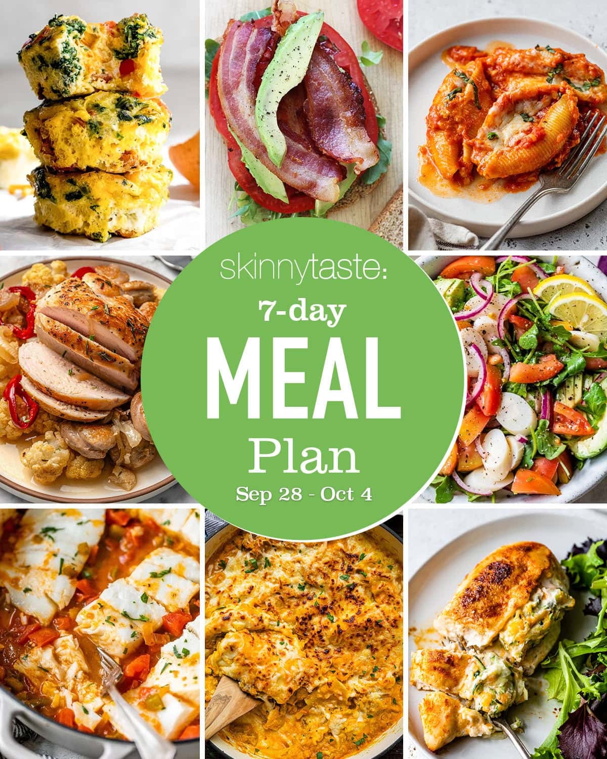 Free 7 Day Healthy Meal Plan (Sept 28-Oct 4)