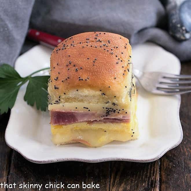 Ham, Egg and Cheese Breakfast Sliders - Perfect for Tailgating - That Skinny Chick Can Bake