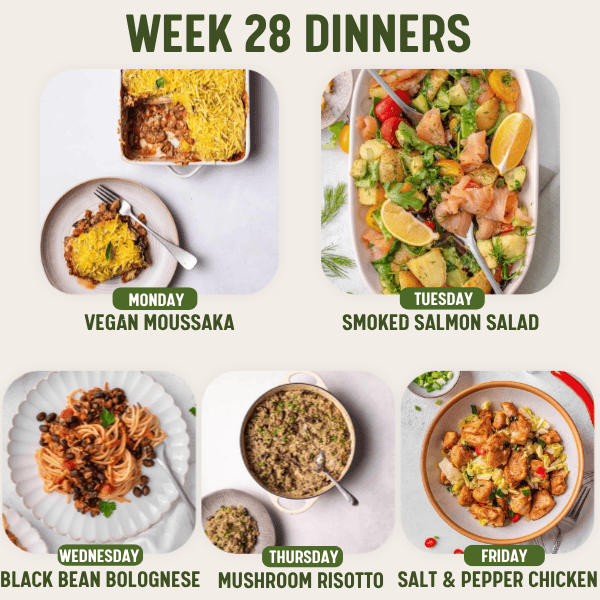 Week 28 Dinners - 20/7/26